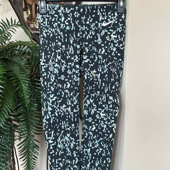 Nike Dri-Fit Power Legendary Printed Mid Rise Training Tights Geometric Leggings - Picture 4 of 16